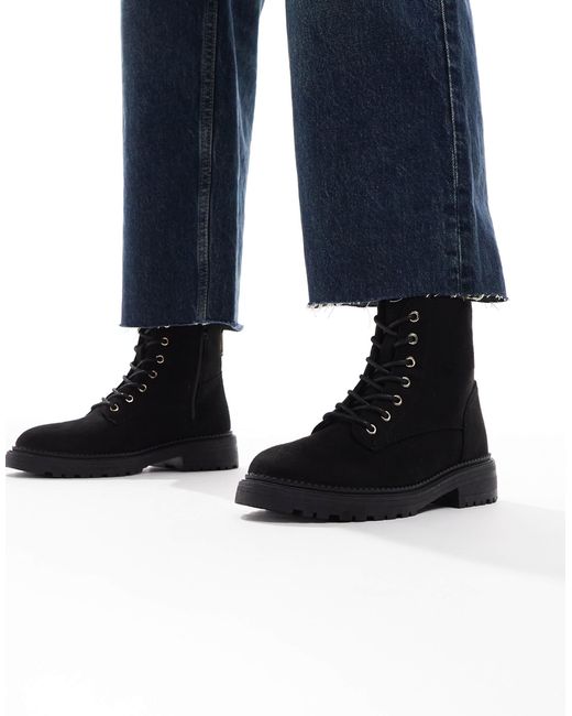 New Look Blue Lace Up Ankle Boot