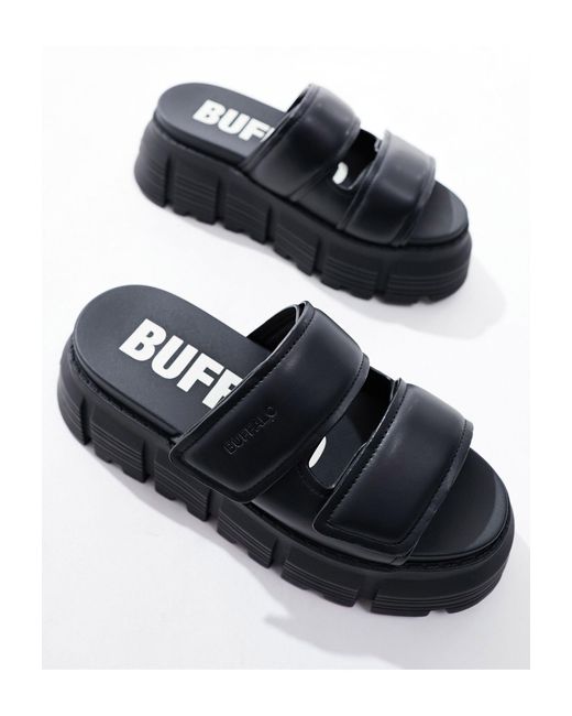 Ava velari - sandali bassi neri di Buffalo in Black