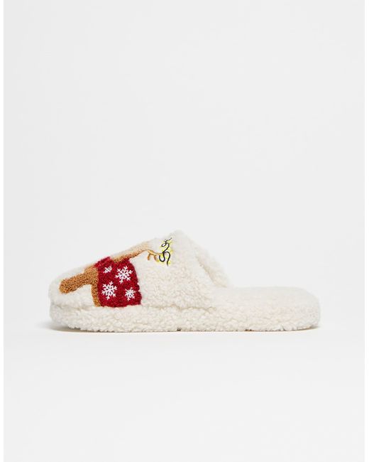 ASOS Metallic Zizi Embroidered Cavapoo Slipper