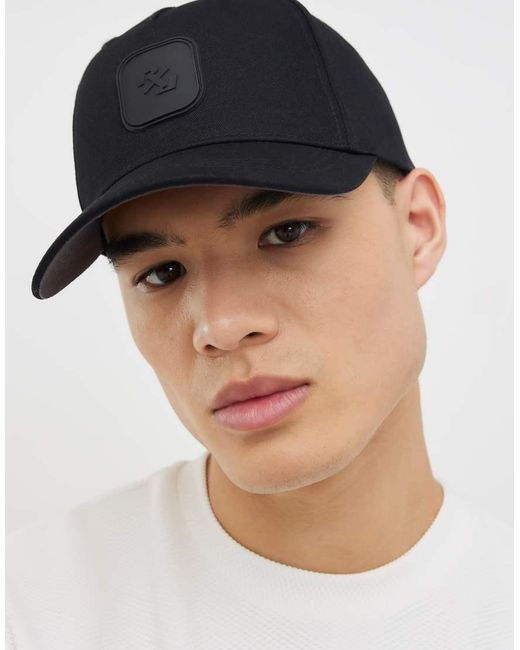 River Island Blue Rxr Rubberised Badge Cap for men