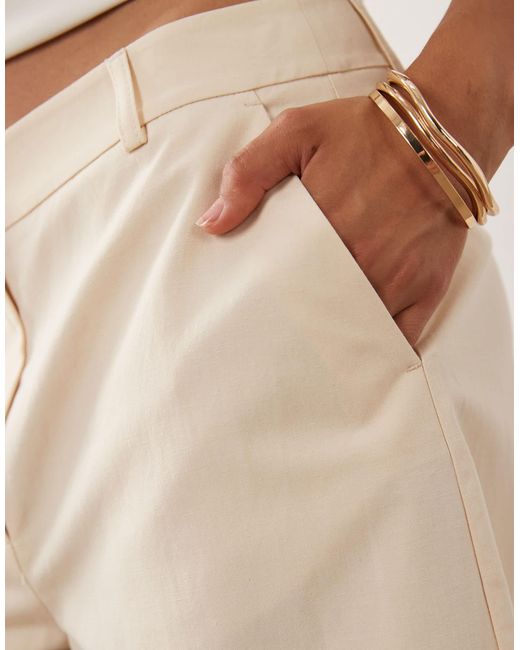 Bermuda ample - écru ASOS en coloris Natural