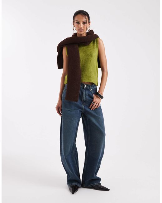 ASOS Green – kastiges strick-tanktop