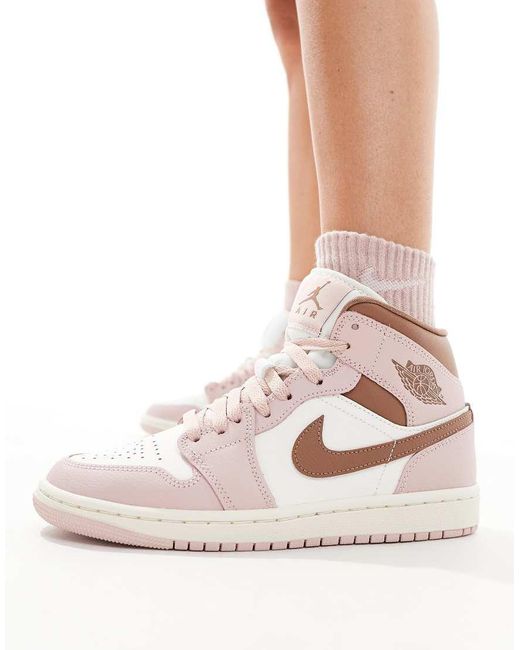 Nike Pink Air 1 Mid Trainers