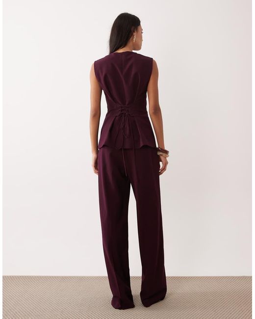 Mango Red Tailo Sleeveless Jumpsuit