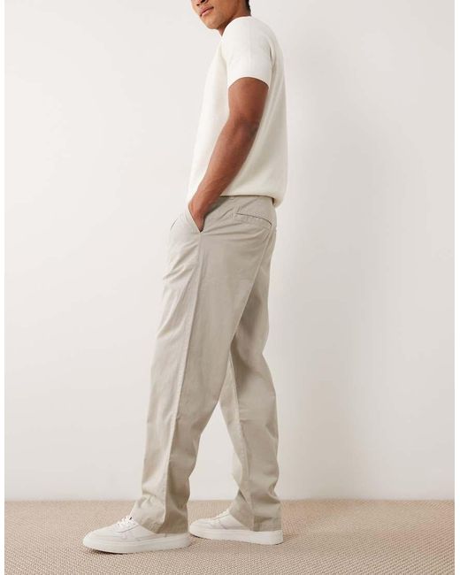 Cotton On Natural baggy Pleated Pants for men