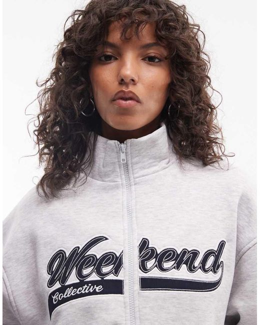ASOS White Weekend Collective Zip Through Track Jacket