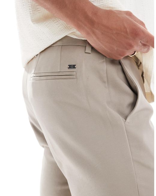 River Island – chinohose in White für Herren