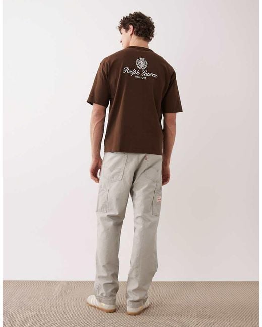 Polo Ralph Lauren Brown Heavyweight Heritage Crest Back Print T-shirt for men