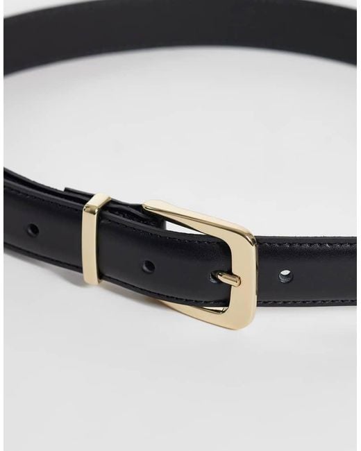 Mango White Classic Belt