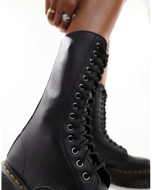 Dr. Martens Black Quad 14 Eye Boots