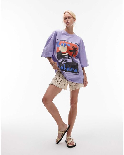 TOPSHOP Gray – oversize-t-shirt aus jersey