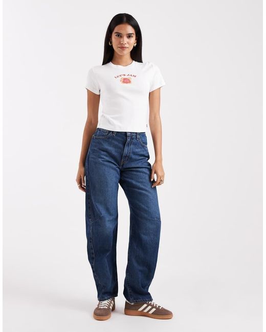 Levi's White Fruit Graphic Baby Tee