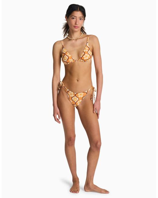 Billabong Orange Sol Groove Triangle Bikini Top