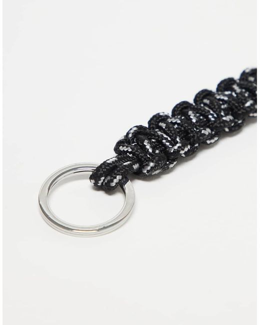 ASOS Gevlochten Sleutelhanger Met O-Ring in het Metallic voor heren