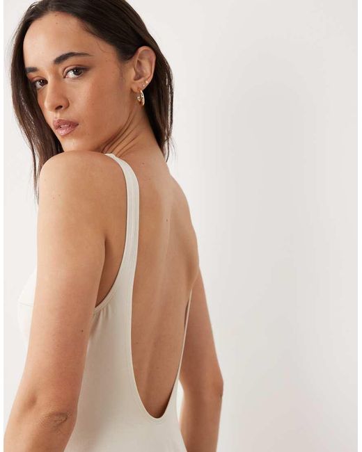 Free Society Natural Low Back Swimsuit