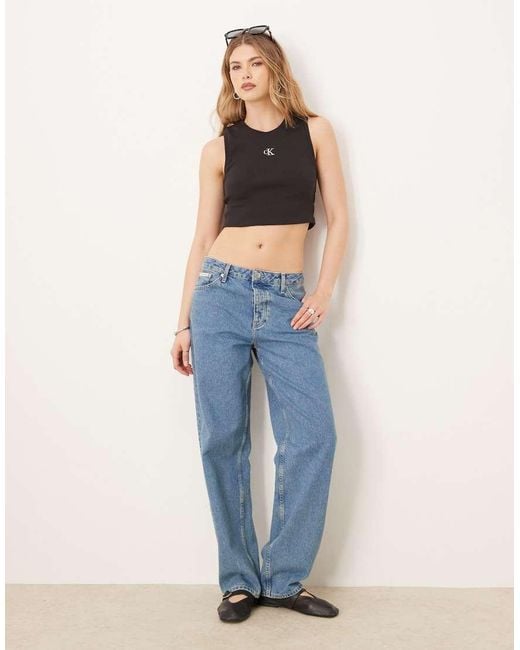 Calvin Klein Blue Rib Tank Top