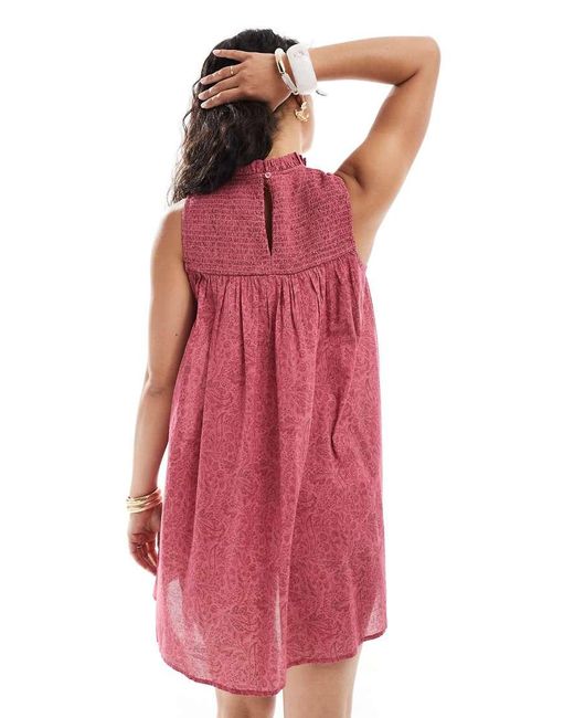 Miss Selfridge Red Sleeveless Smock Dress
