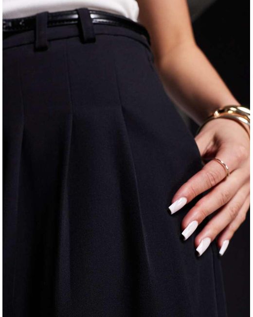 River Island Black Tailored Wide Leg Trouser