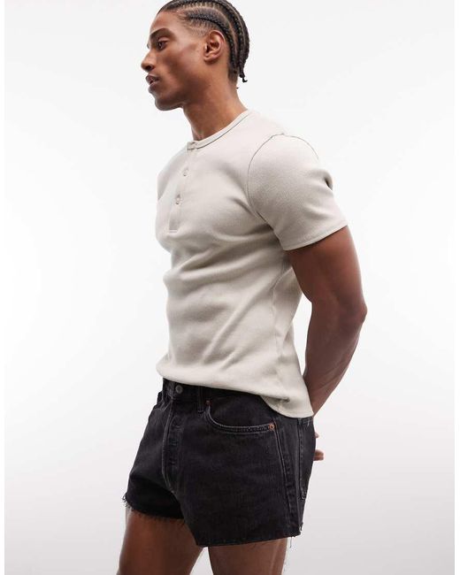 Weekday White Super Short Denim Shorts for men