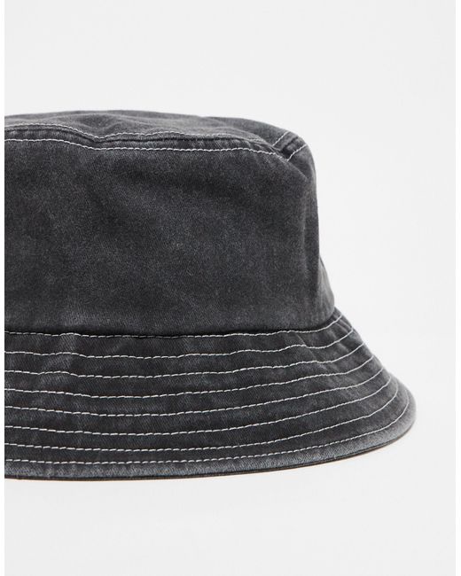 Reclaimed (vintage) Black Unisex Logo Bucket Hat