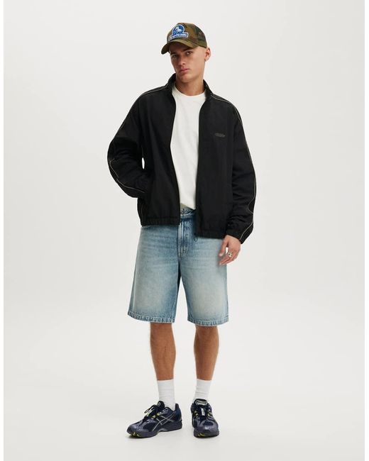 Cotton On Black Panelled Spray Jacket for men