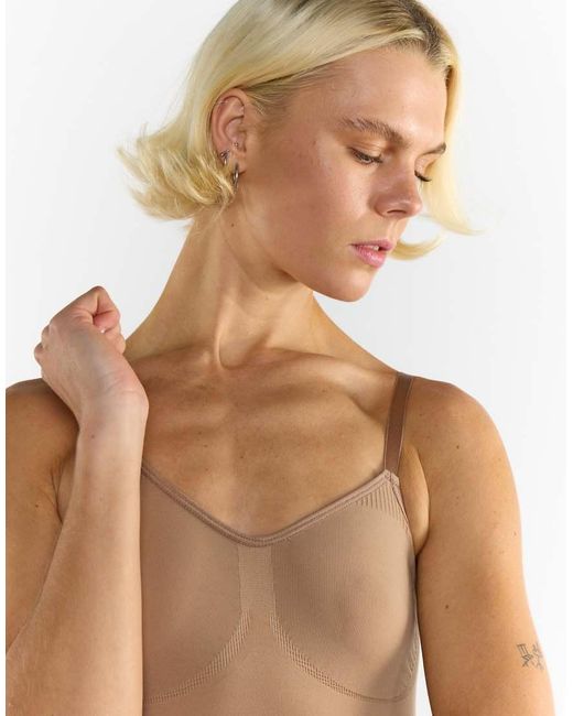 agon® Natural V Neck Bodysuit