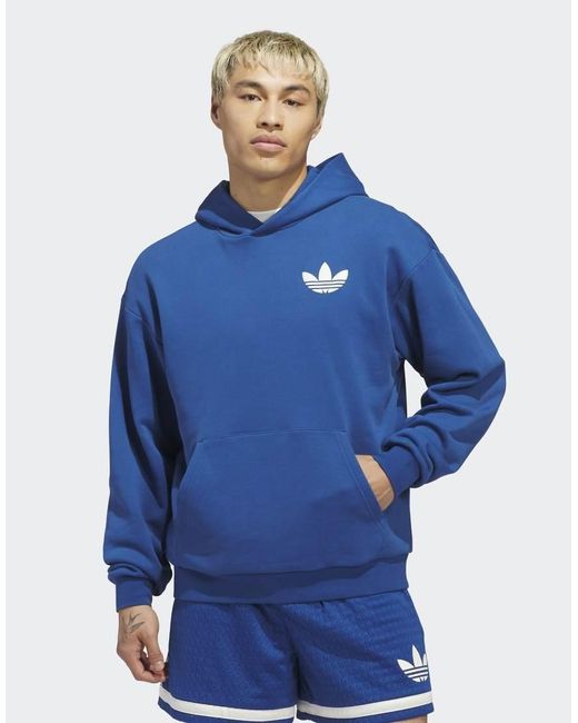 Adidas Originals Blue World Wide Hoops Hoodie