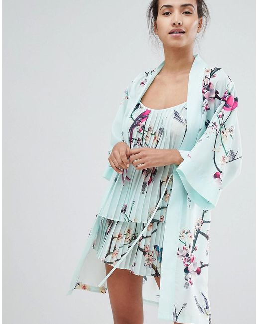 Ted Baker Green B By Flight Of The Orient Mint Kimono