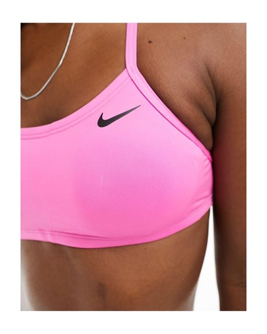 Nike Pink Essential Racerback Bikini Top
