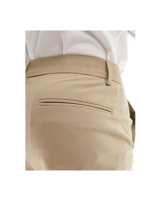 Pantaloni da abito skinny beige di ASOS in Metallic da Uomo