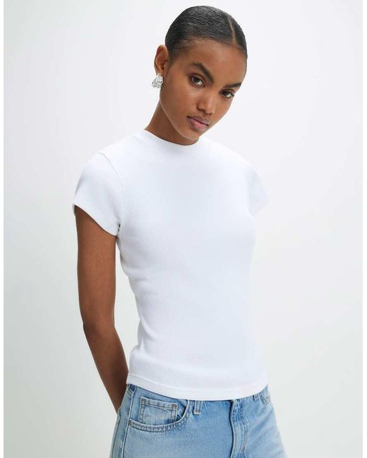 River Island White Ribbed Fitted T-Shirt Multipack