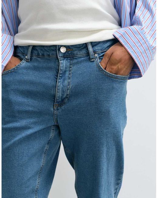 ASOS Blue Tapered Jeans for men