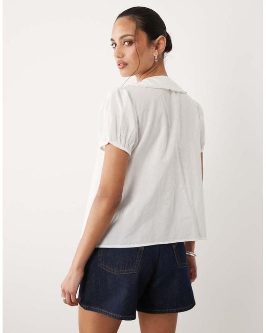 Cotton On White Babydoll Blouse