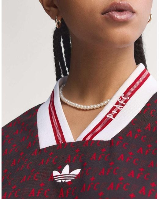 Adidas Originals Blue Arsenal Fc Places+Faces Lifestyler Jersey
