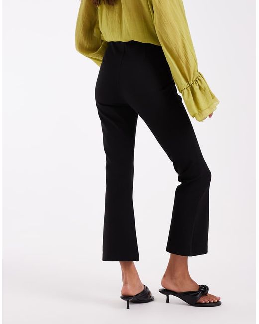 Vero Moda Yellow Sculpting Stretch High Waist Pleat Front Flare Trouser