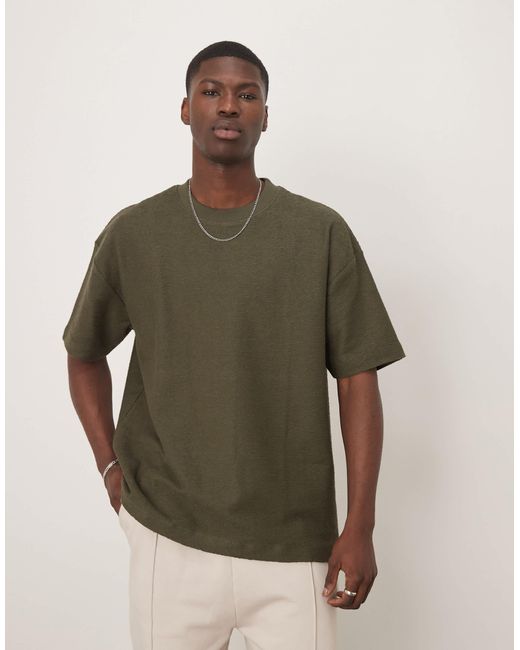 ASOS – hochwertiges oversize-t-shirt in Green für Herren