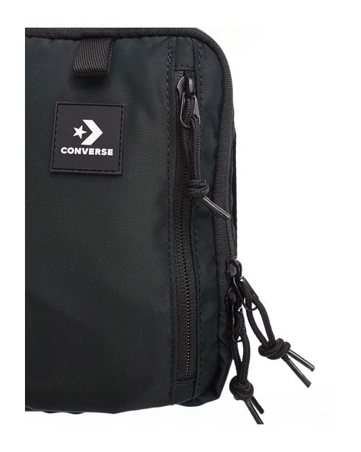 Borsa a tracolla nera convertibile di Converse in Black da Uomo