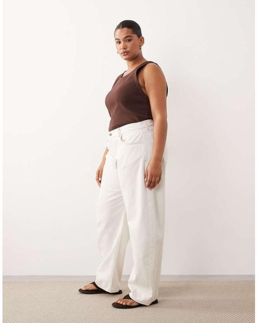 ARRANGE Brown Curve Tova Tapered Curved Leg Jean With Roll Hem
