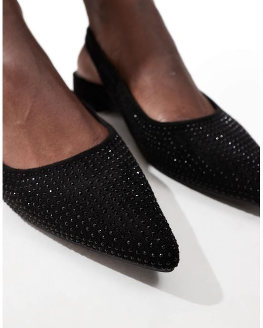 Glamorous Black – spitze, verzierte ballerinas