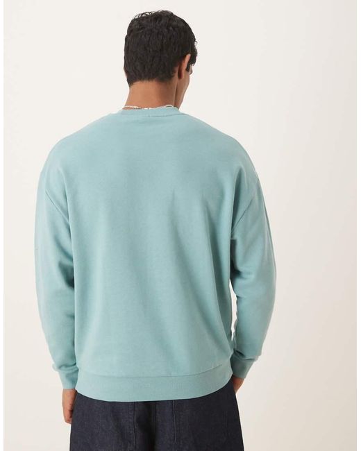 ASOS Blue Essentials Relaxed Fit Sweatshirt for men