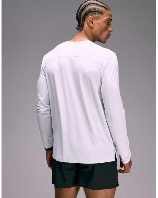 4505 Gray Premium Quick Dry Long Sleeve Running T-shirt With Bonded Seams And Mesh Panel for men