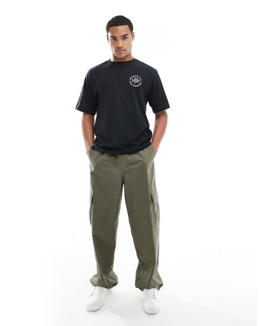 Only & Sons Gray Relaxed Fit T-shirt With Sushi Back Print for men