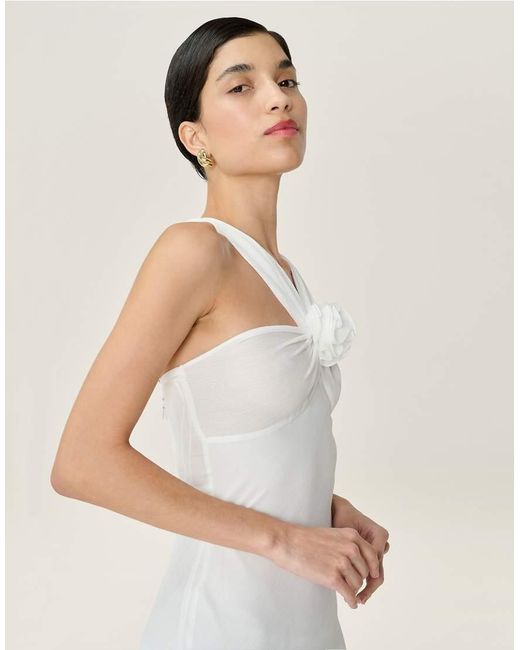 OMNES Natural Dresses Amélie Chiffon Maxi Dress With Rosette Detail