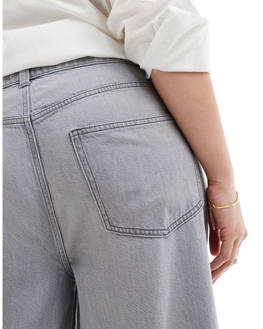Asos design curve - jeans morbidi a fondo ampio grigi di ASOS in Gray