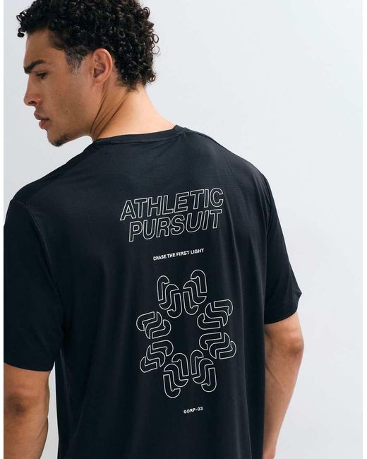 Jack & Jones Blue Sports Quick Dry Ribstop Training T-shirt for men