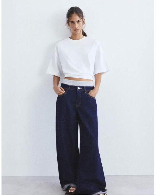 Pull&Bear White Boxy-Fit Short Sleeve T-Shirt