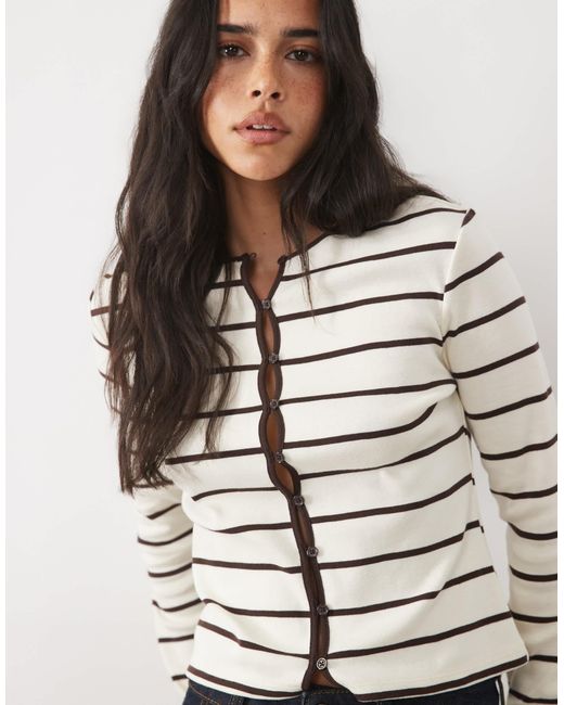 Mango White Cardigan