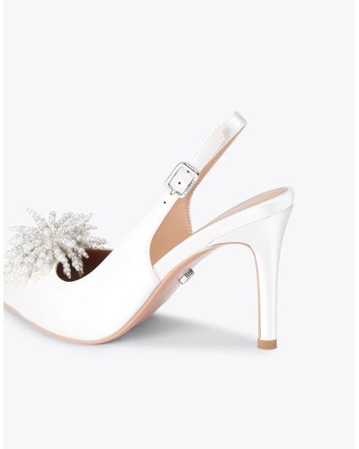 Carvela Kurt Geiger White Lucia Heeled Shoes