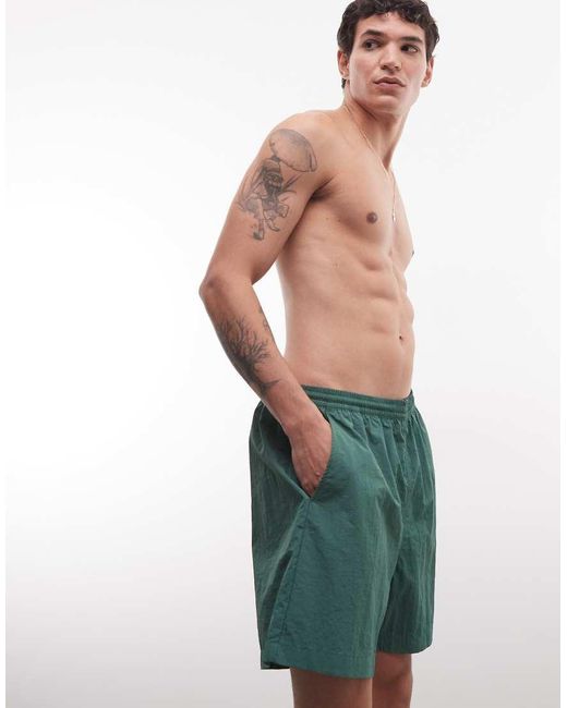 Weekday Green Swimming Trunks for men