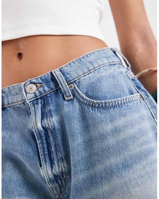 Free People Blue Sparks Fly Denim Shorts